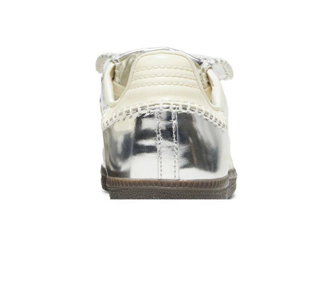 Adidas x Wales Bonner Samba in the 'Silver Metallic' colorway.