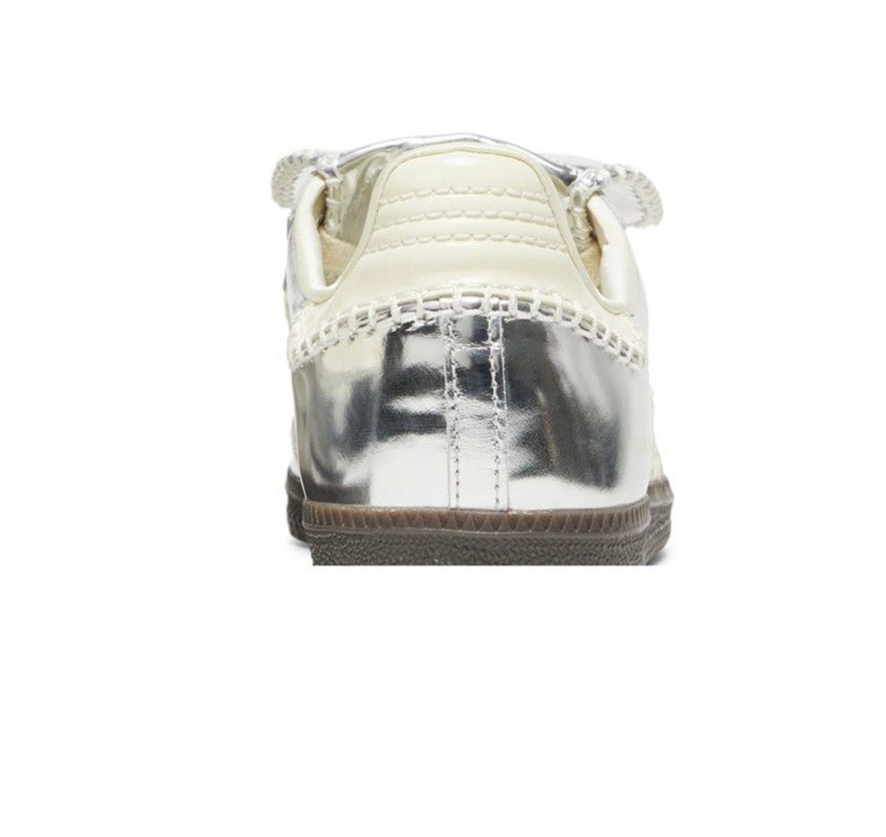 Adidas x Wales Bonner Samba in the 'Silver Metallic' colorway.